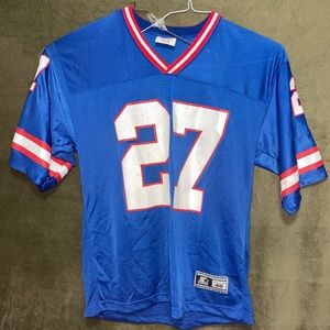 NEW YORK GIANTS  RODNEY HAMPTON #27 BLUE STARTER JERSEY MENS SZ 46 BLUE vintage